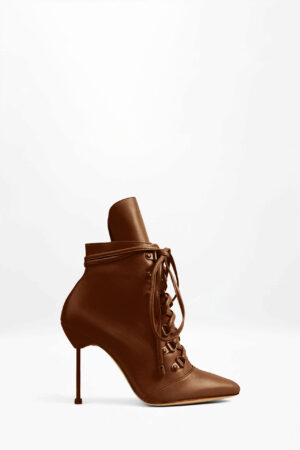 GIOVANA CHOCOLATE ANKLE BOOTS