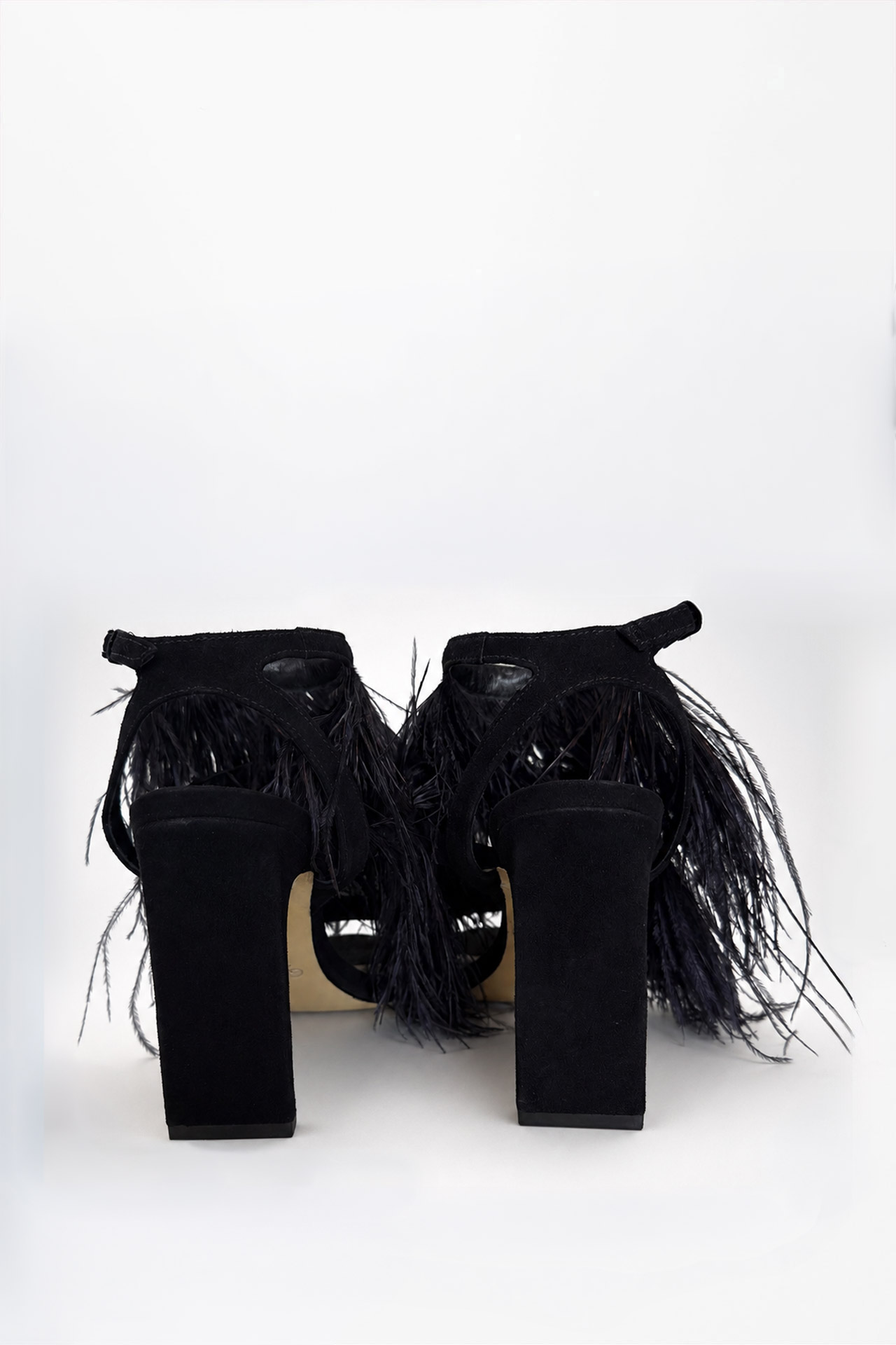 ALMA BLACK FEATHER SANDALS - Imagem 5