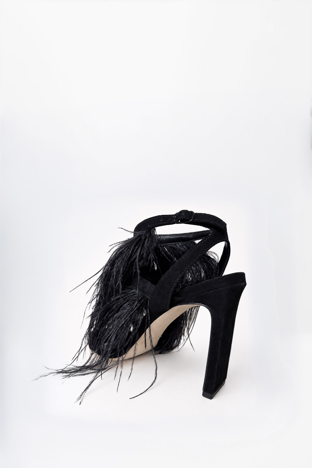 ALMA BLACK FEATHER SANDALS - Imagem 4