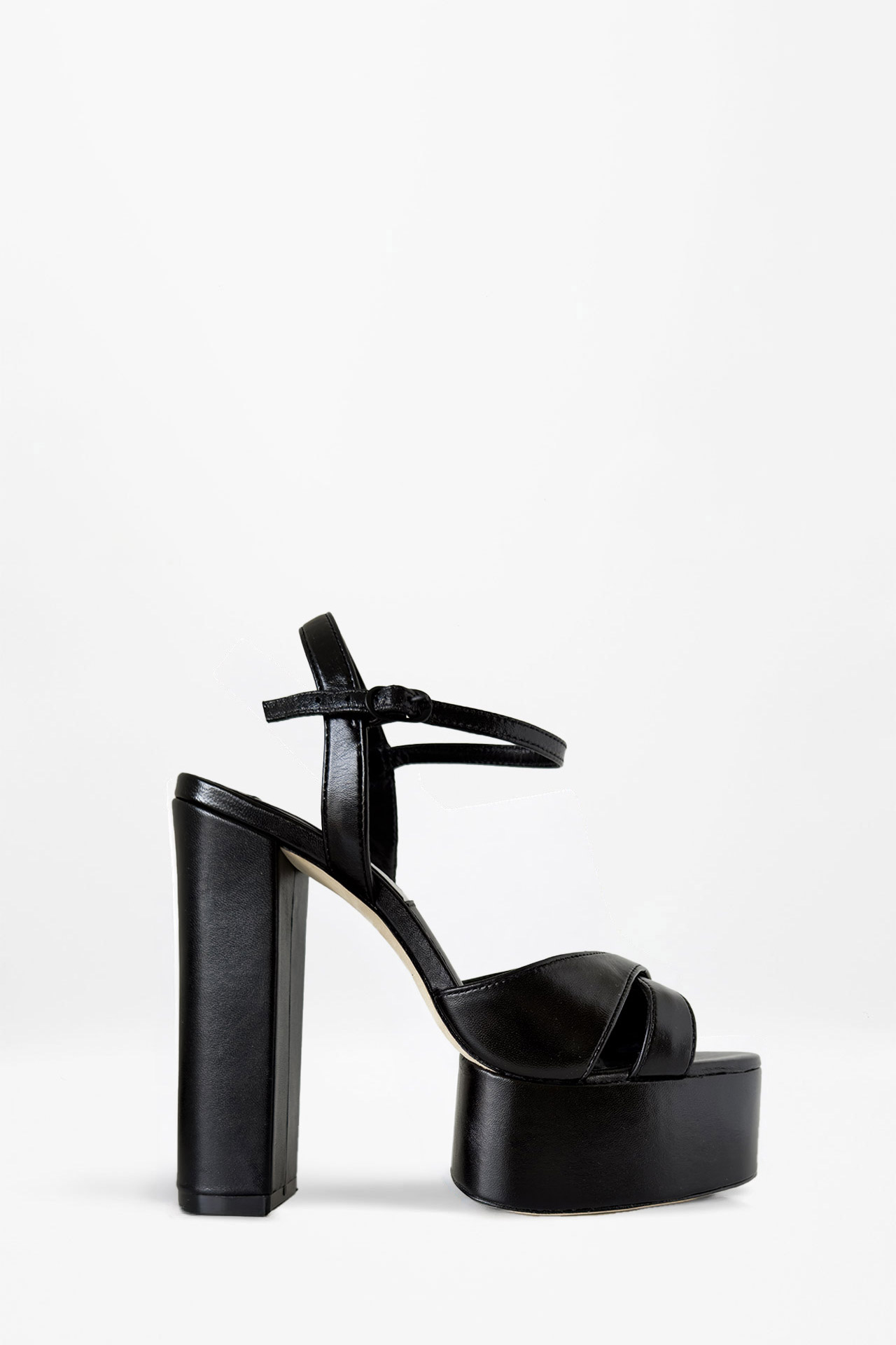 DIANA BLACK PLATFORM SANDALS
